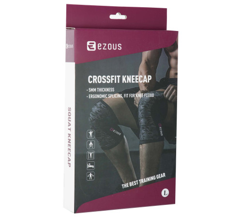Наколенники для приседа и пауэрлфтинга 2штуки CROSSFIT KNEECAP EZOUS S-XL камуфляж