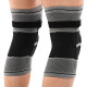 Наколінники спортивні еластичні компресійні з фіксуючим ременем KNEE BRACE EZOUS 2шт M-XL сірий-чорний