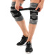 Наколінники спортивні еластичні компресійні з фіксуючим ременем KNEE BRACE EZOUS 2шт M-XL сірий-чорний
