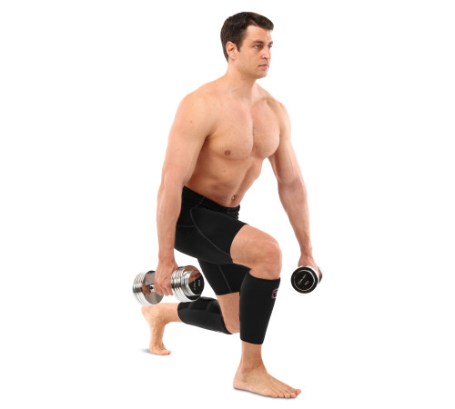 Захист гомілки для важкої атлетики CALF SUPPORT EZOUS 2шт чорний