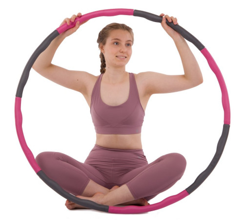 Обруч для схуднення розбірної Хула Хуп Hula Hoop IntiPal 8 секцій двоколірний