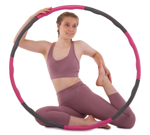 Обруч для схуднення розбірної Хула Хуп Hula Hoop IntiPal 8 секцій двоколірний