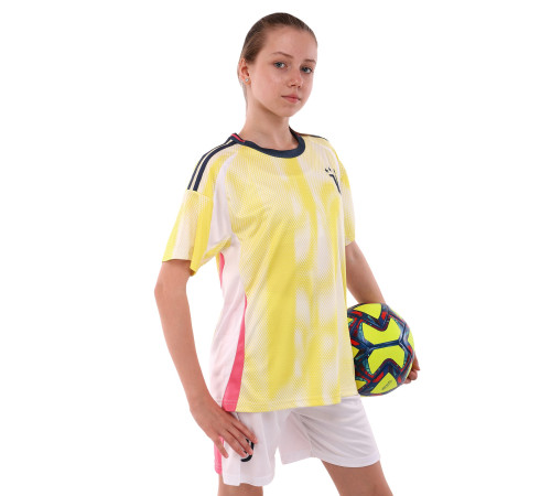 Форма футбольна дитяча із символікою футбольного клубу JUVENTUS гостьова 2025 SP-Sport 20-28 жовтий-білий