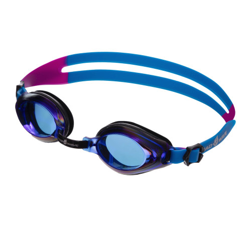 Окуляри для плавання юніорські райдужні лінзи MadWave AQUA RAINBOW JUNIOR синій
