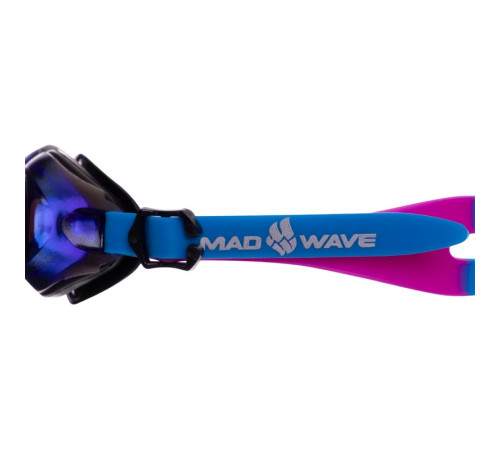 Окуляри для плавання юніорські райдужні лінзи MadWave AQUA RAINBOW JUNIOR синій