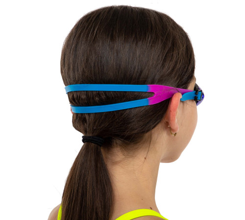 Окуляри для плавання юніорські райдужні лінзи MadWave AQUA RAINBOW JUNIOR синій