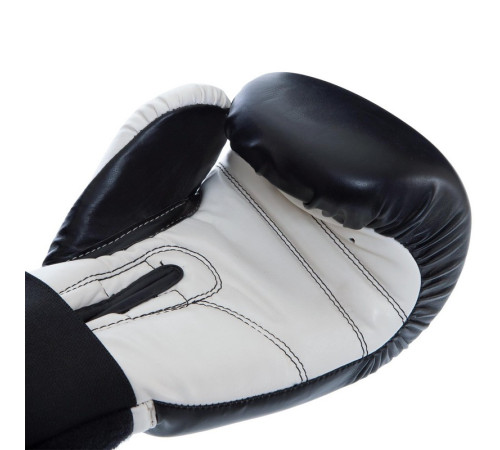 Рукавиці боксерські на липучці PU UFC PRO Compact L білий-чорний