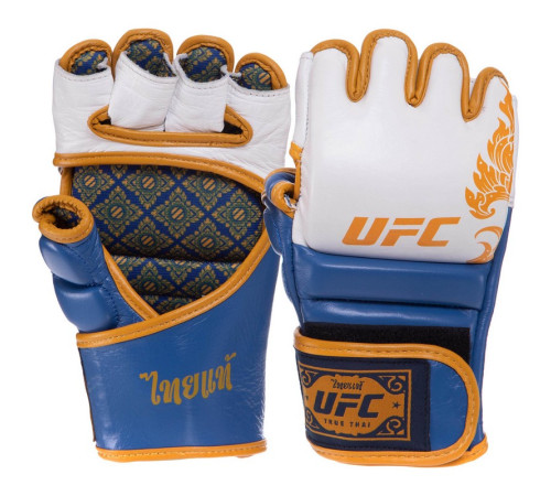 Рукавиці для змішаних єдиноборств MMA UFC TrueThai S-M синій-білий