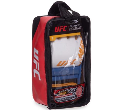 Рукавиці для змішаних єдиноборств MMA UFC TrueThai S-M синій-білий