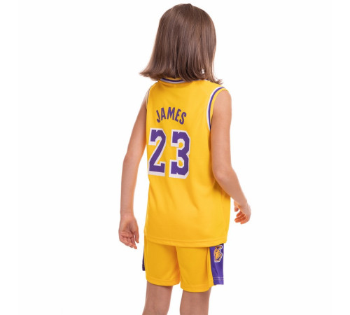 Форма баскетбольна дитяча NBA клуб Los Angeles Lakers 23 S-2XL кольори в асортименті