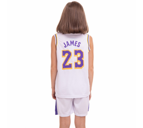 Форма баскетбольна дитяча NBA клуб Los Angeles Lakers 23 S-2XL кольори в асортименті