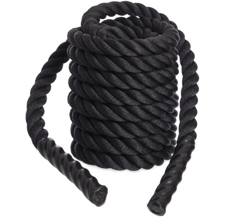 Канат для кросфіту Combat Battle Rope Zelart 9м чорний