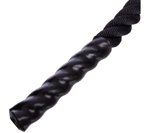 Канат для кросфіту Combat Battle Rope Zelart 9м чорний