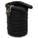 Канат для кросфіту в захисному рукаві Combat Battle Rope BATTLE ROPE Zelart 9м чорний