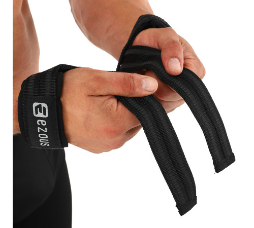 Лямки для тяги LIFTING STRAP EZOUS 2шт черный-серый