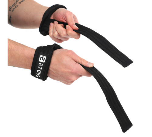Лямки для тяги LIFTING STRAP EZOUS 2шт чорний