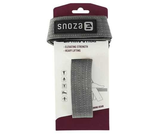 Лямки для тяги LEATHER LIFTING STRAP EZOUS 2шт сірий