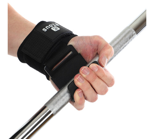 Крюки для подтягивания и тяги на запястья WEIGHTLIFTING HOOK EZOUS 2шт черный
