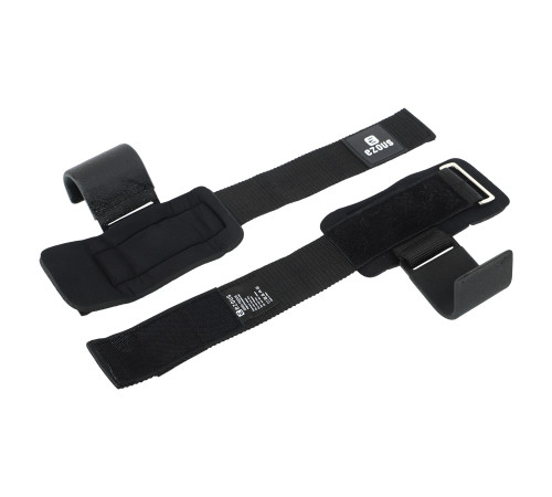 Крюки для подтягивания и тяги на запястья WEIGHTLIFTING HOOK EZOUS 2шт черный