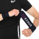 Ремни для тяги кистевые с усилением хвата для штанги и тренажеров STRENGTH WRIST WRAPS EZOUS 2штуки черный