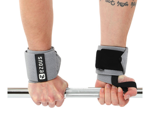 Бинти кистьові для жиму STRENGTH WRIST WRAPS (SOLID SUPPOR) EZOUS 2штуки фіолетовий