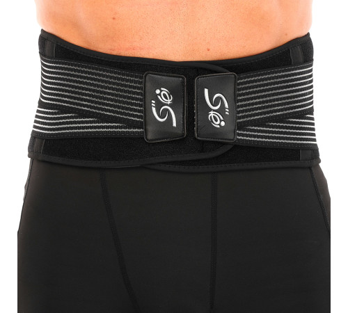 Пояс корсетний для спорту MUTE WAIST SUPPORT one size чорний-білий