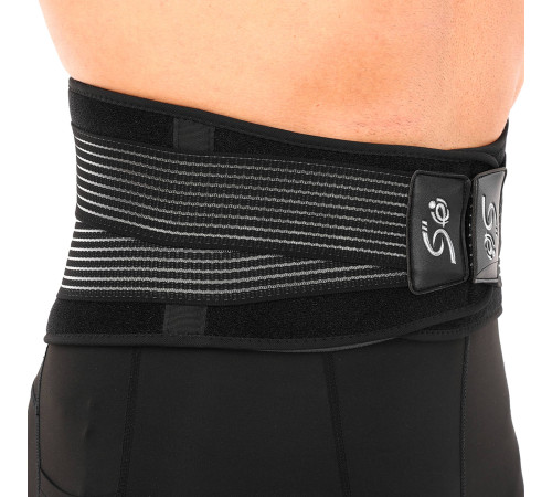 Пояс корсетний для спорту MUTE WAIST SUPPORT one size чорний-білий