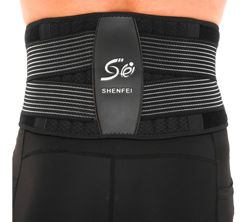 Пояс корсетний для спорту MUTE WAIST SUPPORT one size чорний-білий
