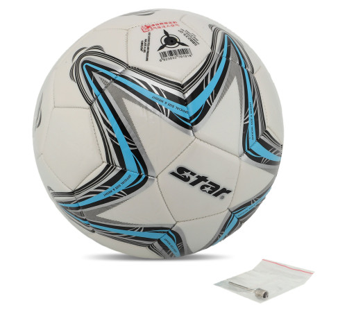Мяч футбольный STAR SPORTS 550 L101 №5 PU белый-голубой