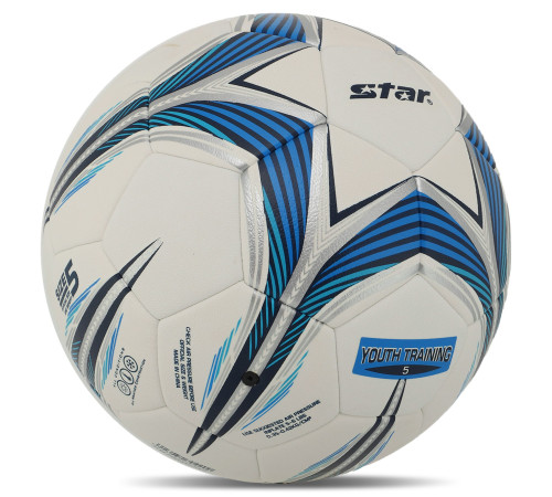 Мяч футбольный STAR YOUTH TRAINING 5 №5 PU белый-синий