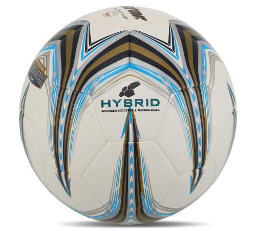 Мяч футбольный STAR TING MATCH 5 LIGHT HYBRID №5 PU белый-золотой