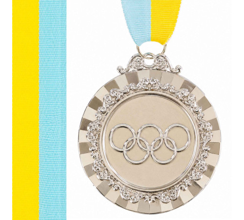 Медаль спортивна зі стрічкою кольорова тематична SP-Sport Олімпіада ø6,5см золото, срібло, бронза