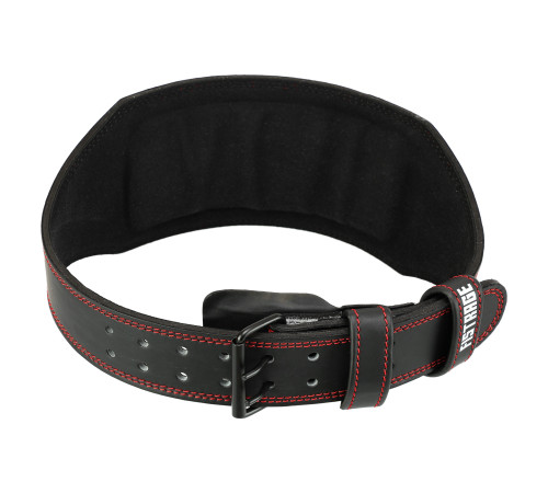 Пояс атлетичний шкіряний FISTRAGE спинка-15см розмір-S-XL чорний-червоний