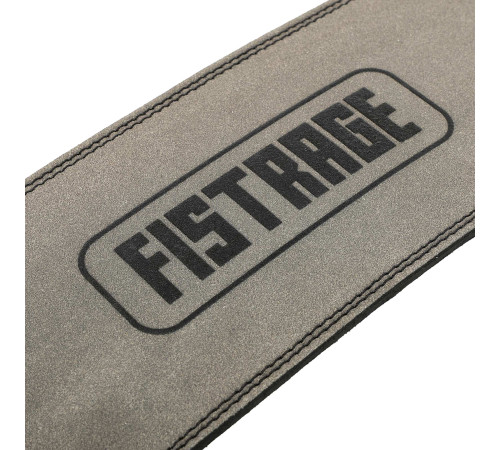 Пояс атлетичний шкіряний FISTRAGE спинка-15см розмір-S-XL сірий