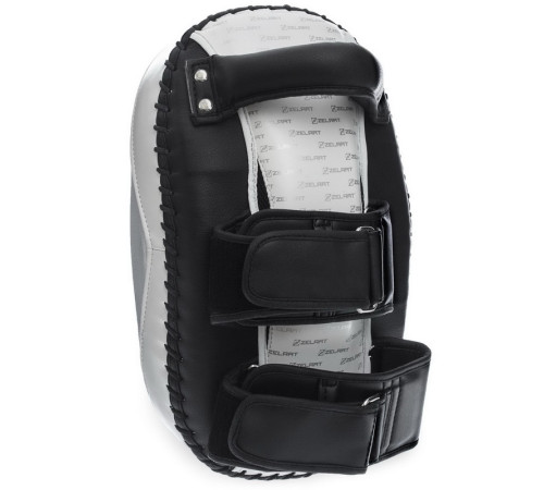 Тай-пед ударний для Муай Тай вигнутий з ременями та ручкою PU ZELART 31x20x11см 1шт кольори в асортименті