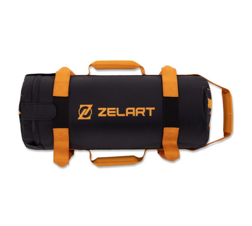 Мешок утяжелитель для функционального тренинга Power Bag Zelart 15кг черный-оранжевый
