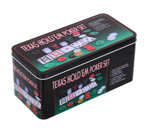 Набір для покеру в металевій коробці Texas Holdem Poker set SP-Sport 200 фішок