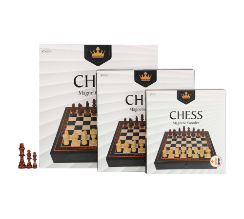 Шахматы настольная игра деревянные на магнитах Xinliye размер 38x38х2,5 см
