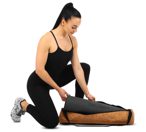 Сумка-чохол для йога килимка KINDFOLK Yoga bag SP-Planeta бежевий
