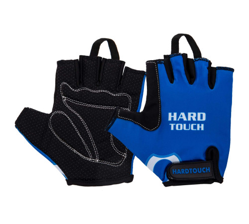 Перчатки для фитнеса и тренировок HARD TOUCH S-XL черный-синий
