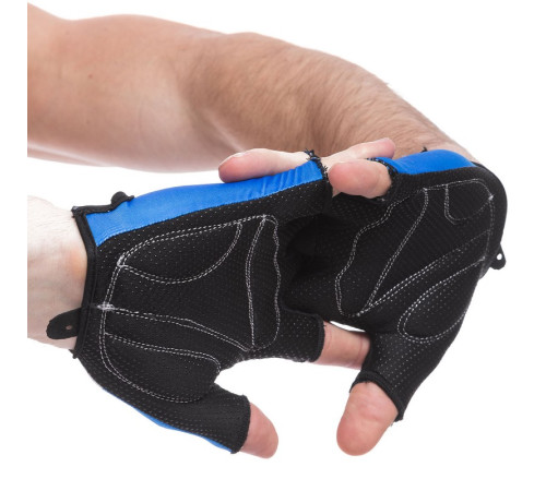 Перчатки для фитнеса и тренировок HARD TOUCH S-XL черный-синий