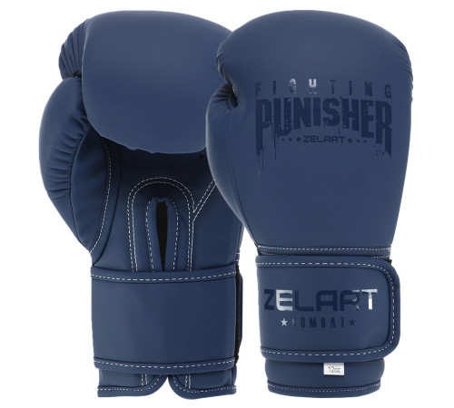 Рукавиці боксерські на липучці PU Zelart PUNISHER 10-14 унцій кольори в асортименті