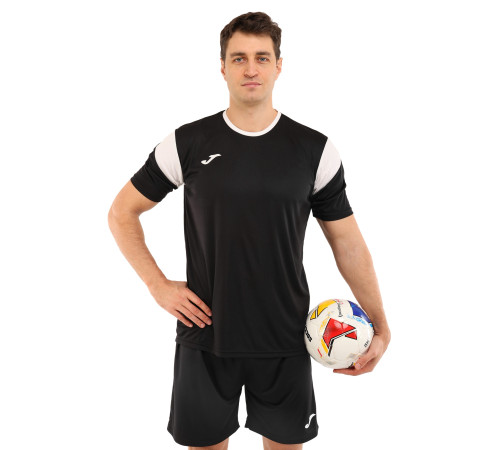 Форма футбольна комплект футболка та шорти Joma PHOENIX 4XS-2XL чорний-білий