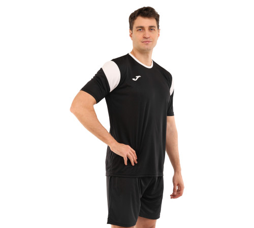 Форма футбольна комплект футболка та шорти Joma PHOENIX 4XS-2XL чорний-білий