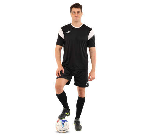 Форма футбольна комплект футболка та шорти Joma PHOENIX 4XS-2XL чорний-білий