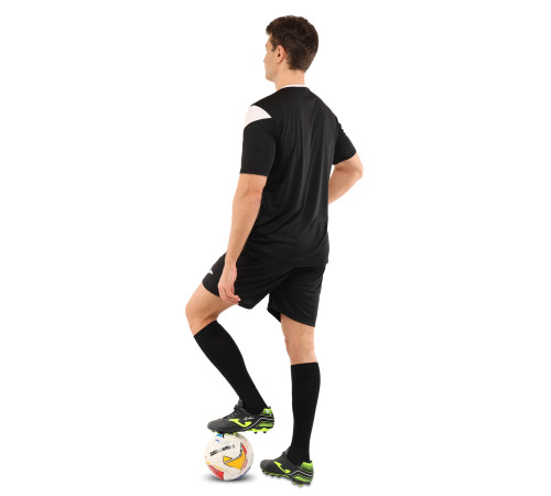 Форма футбольна комплект футболка та шорти Joma PHOENIX 4XS-2XL чорний-білий