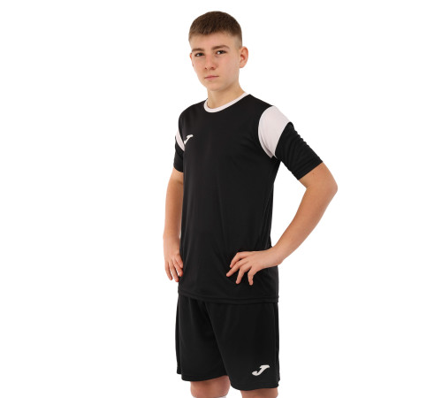 Форма футбольна комплект футболка та шорти Joma PHOENIX 4XS-2XL чорний-білий