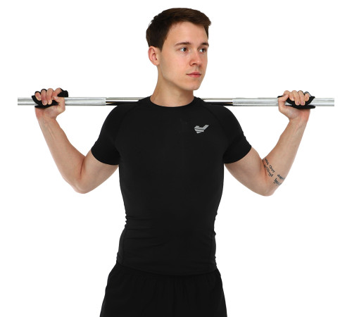 Накладки атлетичні нековзкі Грипад GRIPAD WorkOut ROUND HAND PROTECTION EZOUS чорний