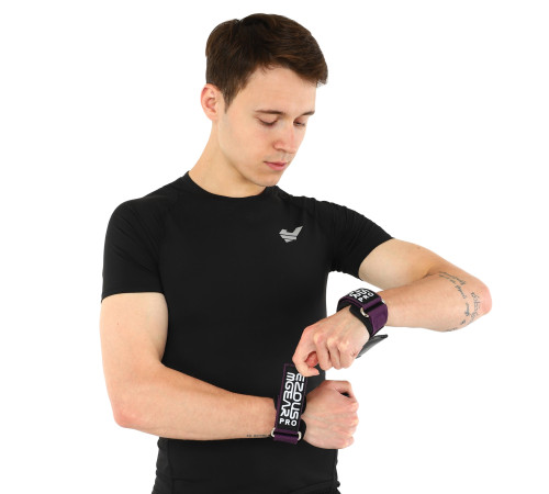 Накладки для подтягивания и тяги GRIPPS PRO EZOUS 2шт фиолетовый-черный