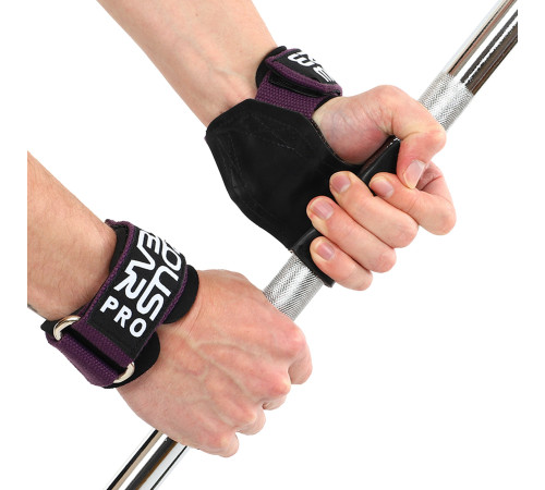 Накладки для подтягивания и тяги GRIPPS PRO EZOUS 2шт фиолетовый-черный